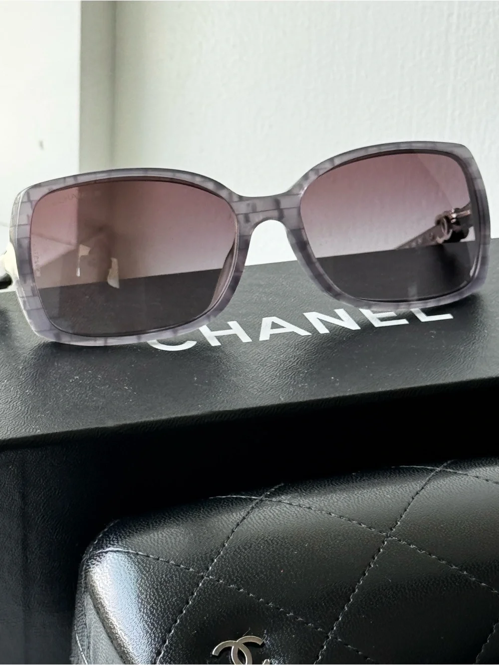 CHANEL Women’s Lavender-Tinted Gradient Sunglasses